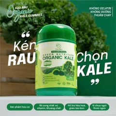 Kẹo Rau Thuần Chay Không Gelatin Organic Kale Gummies (45 viên)