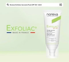 Kem chống nắng dành cho da dầu mụn Noreva Exfoliac Matifing Suncare Fluid SPP50+ 40ML