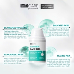 Gel Chấm Mụn Hỗ Trợ Làm Dịu Và Cải Thiện Mụn Viêm MD CARE Blemish Care Gel 15ml