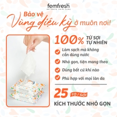 Khăn giấy ướt vệ sinh vùng kín phụ nữ cao cấp Femfresh Wipes