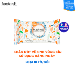 Khăn giấy ướt vệ sinh vùng kín phụ nữ cao cấp Femfresh Wipes