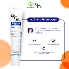 Giảm mụn, tẩy tế bào chết, dưỡng ẩm và dịu da Fixderma Salyzap For Acne day/night 20g