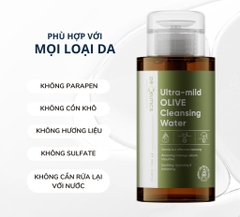 Nước Tẩy Trang Drceutics Ultra-mild OLIVE Cleansing Water Cho Mọi Loại Da, Da Nhạy Cảm (310ml, 500ml)