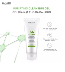 Sữa rửa mặt BABÉ Stop Akn Purifying Cleansing gel cho da dầu mụn