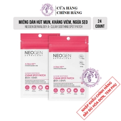 Miếng dán mụn Neogen Dermalogy A-Clear Soothing Clear Spot Patch (24 Miếng/2Tờ)