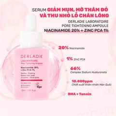 Tinh chất Derladie Laboratoire Pore Tightening Ampoule Niacinamide 20% + Zic PCA 1% 30ml