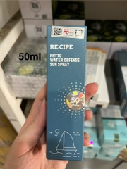 Xịt Chống Nắng Recipe Phyto Water Defense Sun Spray Chống Nắng, Không Trôi 180ml