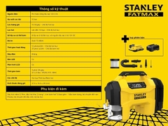 Máy bơm hơi đa năng dùng pin kèm tính năng thổi và hút bụi hiệu STANLEY Model SXVI02001, 3 trong 1