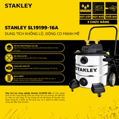 Máy hút bụi 3 chức năng - Khô/Ướt/Thổi -  Hiệu Stanley USA - SL19199-16A