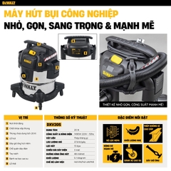 Máy hút bụi Công nghiệp 3 chức năng 20L Dewalt DXV20S