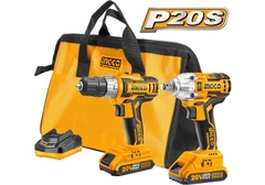 Bộ máy khoan và máy vặn vít 20V Ingco CKLI2006 Xsafe