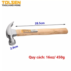 Búa sừng dê cán gỗ 450g TOLSEN 25150