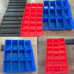 Giá đựng linh kiện đồ nghề treo tường Bison tổng 30 hộc đựng, liên kết chắc chắn, kèm vít treo tường