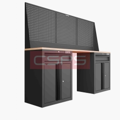 Tủ Dụng Cụ CSPS 183cm 2 Tủ Đen Đỏ Chuyên Nghiệp