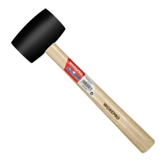 Búa Cao Su Đầu Đen Tay Gỗ 450gram Workpro WP241039