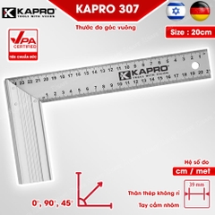 Thước ke góc vuông Kapro 307, bằng kim loại, chiều dài  20cm