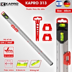 Thước nivo lấy dấu đa năng Kapro 313, bằng kim loại, chiều dài 30cm
