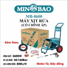 Máy xịt rửa chỉnh áp 3600W MINBAO MB-8600