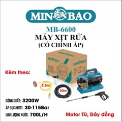 Máy xịt rửa chỉnh áp 3200W MINBAO MB-6600