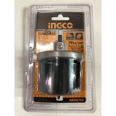 BỘ 7 MŨI KHOAN LỖ NHIỀU VÒNG 26-63MM INGCO AKHS702 chính hãng