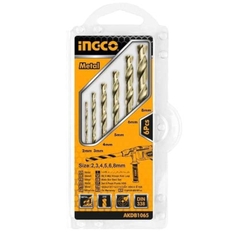 Bộ 6 Mũi Khoan Kim Loại HSS INGCO AKDB1065