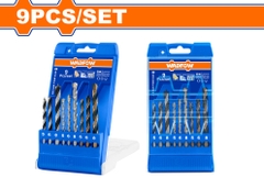 Bộ 9 Mũi khoan gỗ, xoắn ốc, bê tông WadFow WTD6B01