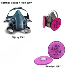 Mặt Nạ Phòng Độc 3M 7502 Chống Độc Hóa Chất, Khí Hơi Độc