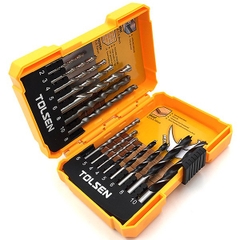 Bộ 16 mũi khoan gỗ - tường - sắt Tolsen 75628