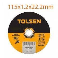 Đĩa cắt sắt & inox mỏng 115x1.2x22.2mm Tolsen 76102