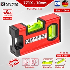 Thước Thủy Mini Kapro 771X-42M Kim Loại, 3 Ống Thủy, Dài 20Cm