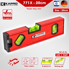 Thước Thủy Mini Kapro 771X-42M Kim Loại, 3 Ống Thủy, Dài 20Cm