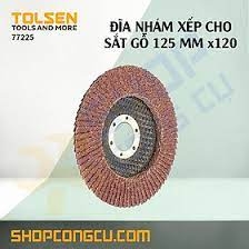 Nhám xếp cho sắt và gỗ 125mm*120# Tolsen mã  77225