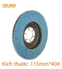 Nhám xếp cho thép không rỉ 115mm*40# Tolsen mã 77311