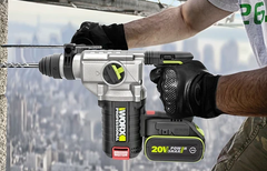 Máy Khoan Bê Tông Pin 20V .X (Bộ Có 2 Pin 4Ah) Worx WU389