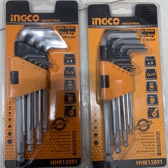 Bộ lục giác bi 9 chi tiết Ingco HHK12091 chính hãng