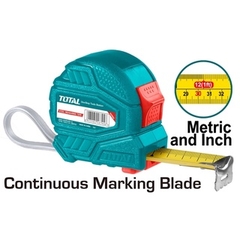 Thước cuộn thép nền vàng 8mx25mm TOTAL TMT126381 Xsafe