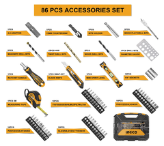 Bộ 86 món dụng cụ INGCO HKTAC010861