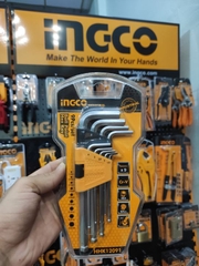 Bộ lục giác bi 9 chi tiết Ingco HHK12091 chính hãng