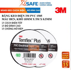 Băng Keo Điện 3M PVC 1505 Cách Điện 1Kv Chống Cháy