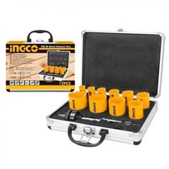 Bộ mũi khoét kim loại 12 chi tiết INGCO AKH0121 chính hãng
