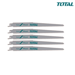 Bộ 5 lưỡi cưa kiếm 225mm cắt gỗ có đinh TOTAL  TRSB1111DF