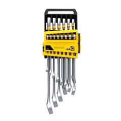 Bộ cờ lê đầu tròng, đầu mở 14 chi tiết (8-24) 8,9,10,11,12,13,14,15,16,17,19,21,22,24mm STANLEY STMT78092-8