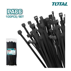Bộ 100 dây rút nhựa đen 100x2.5mm TOTAL THTCTB10025
