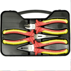 Bộ kìm 3 cây cao cấp cách điện 1000V bao gồm kìm điện 7in/180mm, kìm cắt 6in/160mm, kìm nhọn 8in/200mm STANLEY 84-011