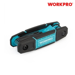 Bộ lục giác đầu hình sao, kiểu gấp  làm bằng thép hợp kim CR-V, Workpro -  WP222030