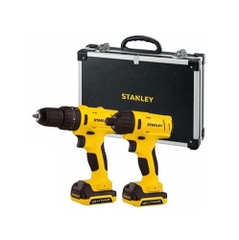 Bộ 2 máy khoan siết vít dùng pin Stanley SCHI121S2FK-B1 12V tặng kèm 2 pin và sạc