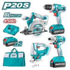 Bộ combo 4 máy dùng pin 20V TOTAL TCKLI2010 chính hãng