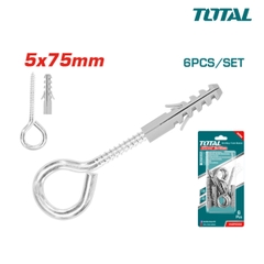 Bộ 6 tắc kê vít mắt TOTAL WJSPK5032