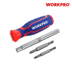 Bộ Tua vít đổi đầu 6 trong 1, thép hợp kim CR-V Workpro - WP221046