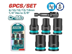 Bộ 6 đầu tuýp tác động Dr. 3/8 inch Total THKISD38062